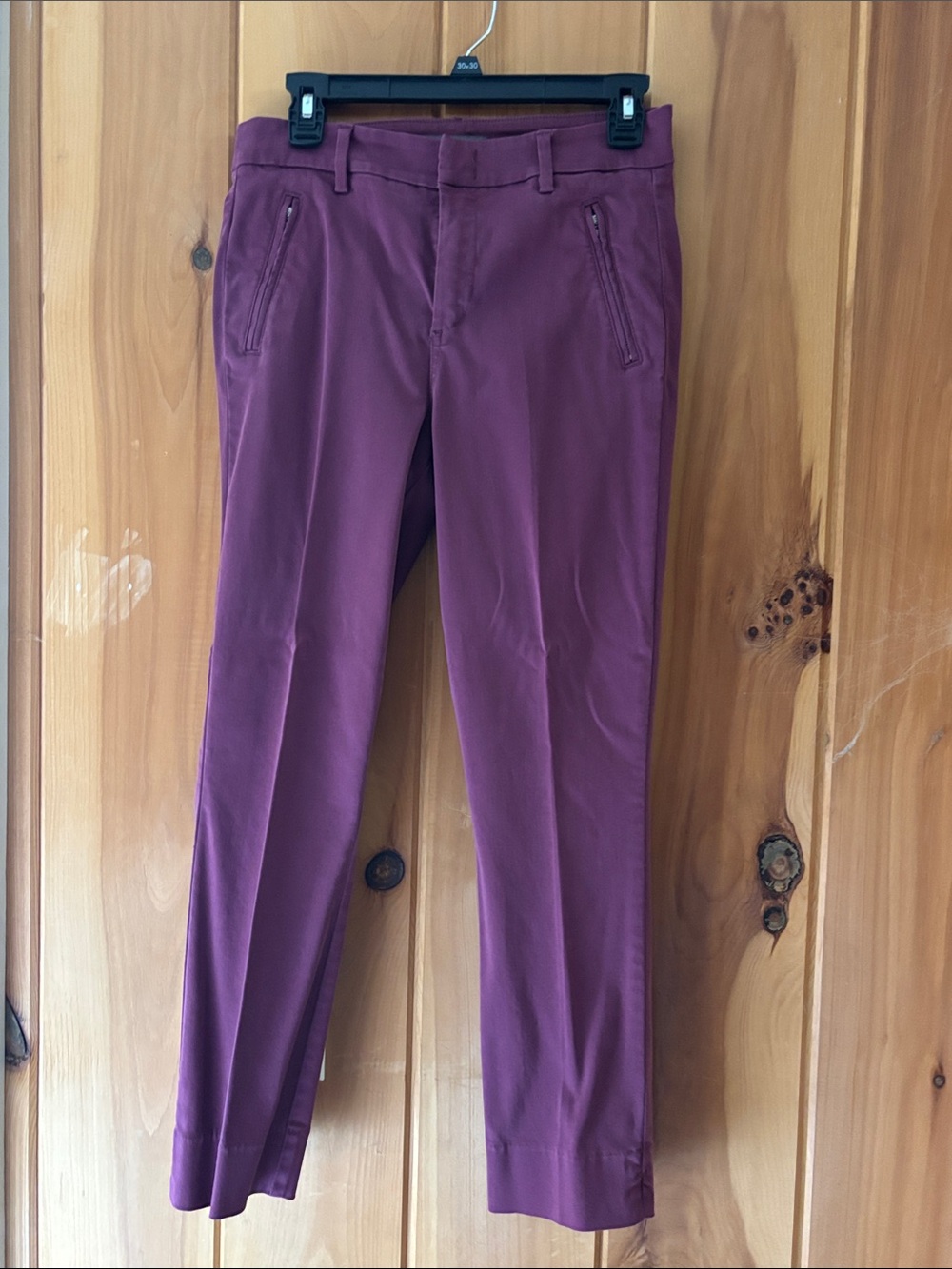 Level 99 Women's Ankle Crop Slim Pants — Plum